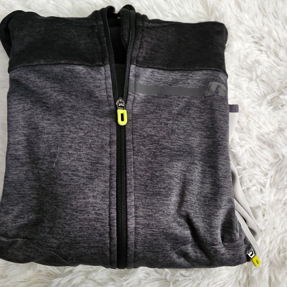 Russell Athletic Boy's Size Large Charcoal and Black Zip-Up Jacket